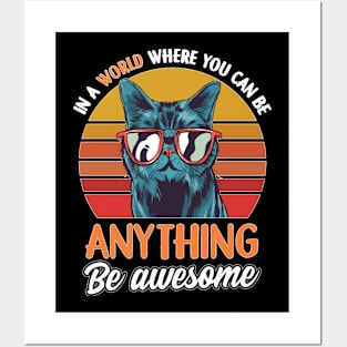 Funny Cat Clothing   Cat Items For Cat Lovers   Be Awesome Posters and Art